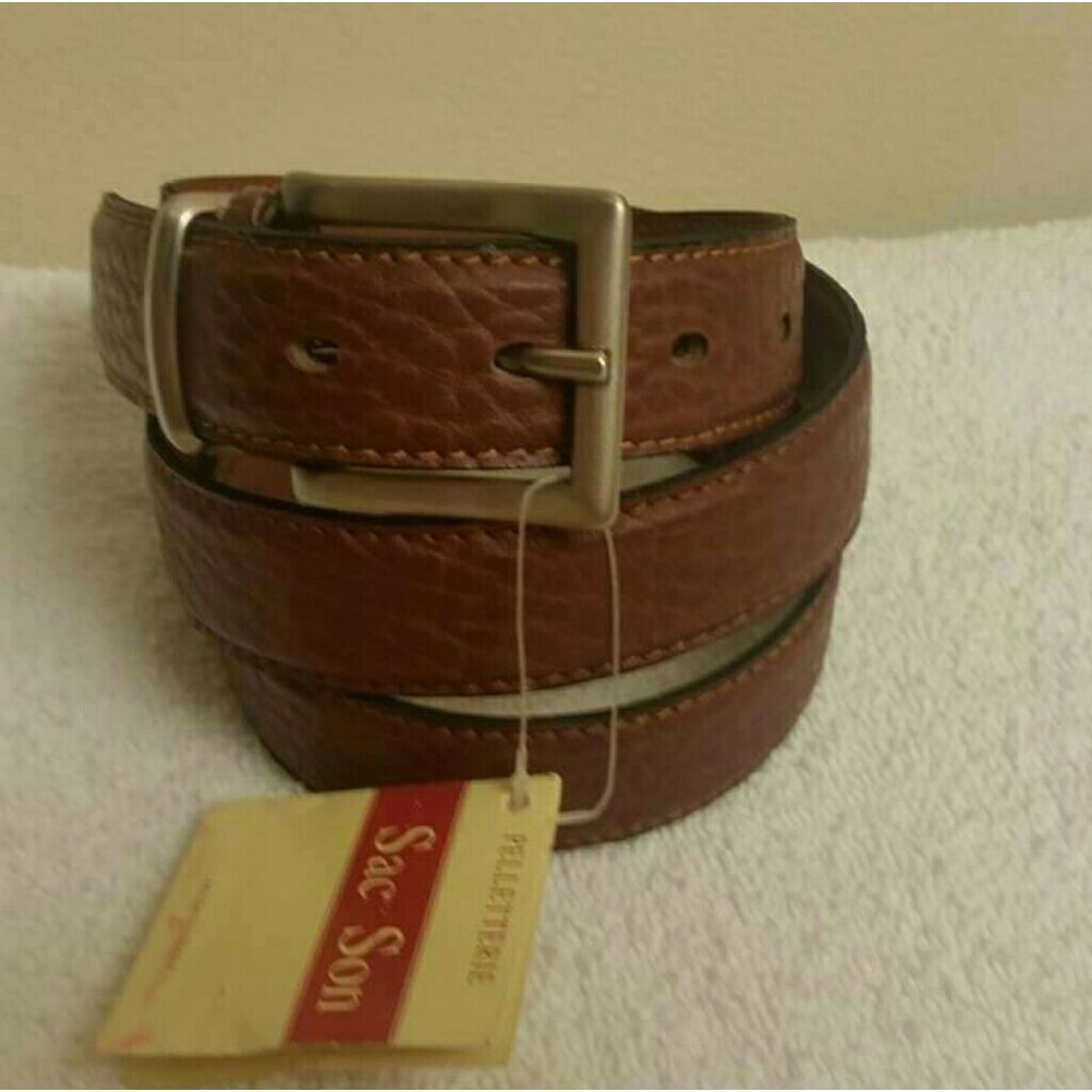 NWT real leather belt made in Italy by Vera Pelle sizes 36" 32" 33"